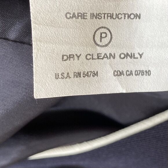 Vintage Emanuel Ungaro Women Long Blazer 10  Navy Classic Designer Business - Picture 8 of 9